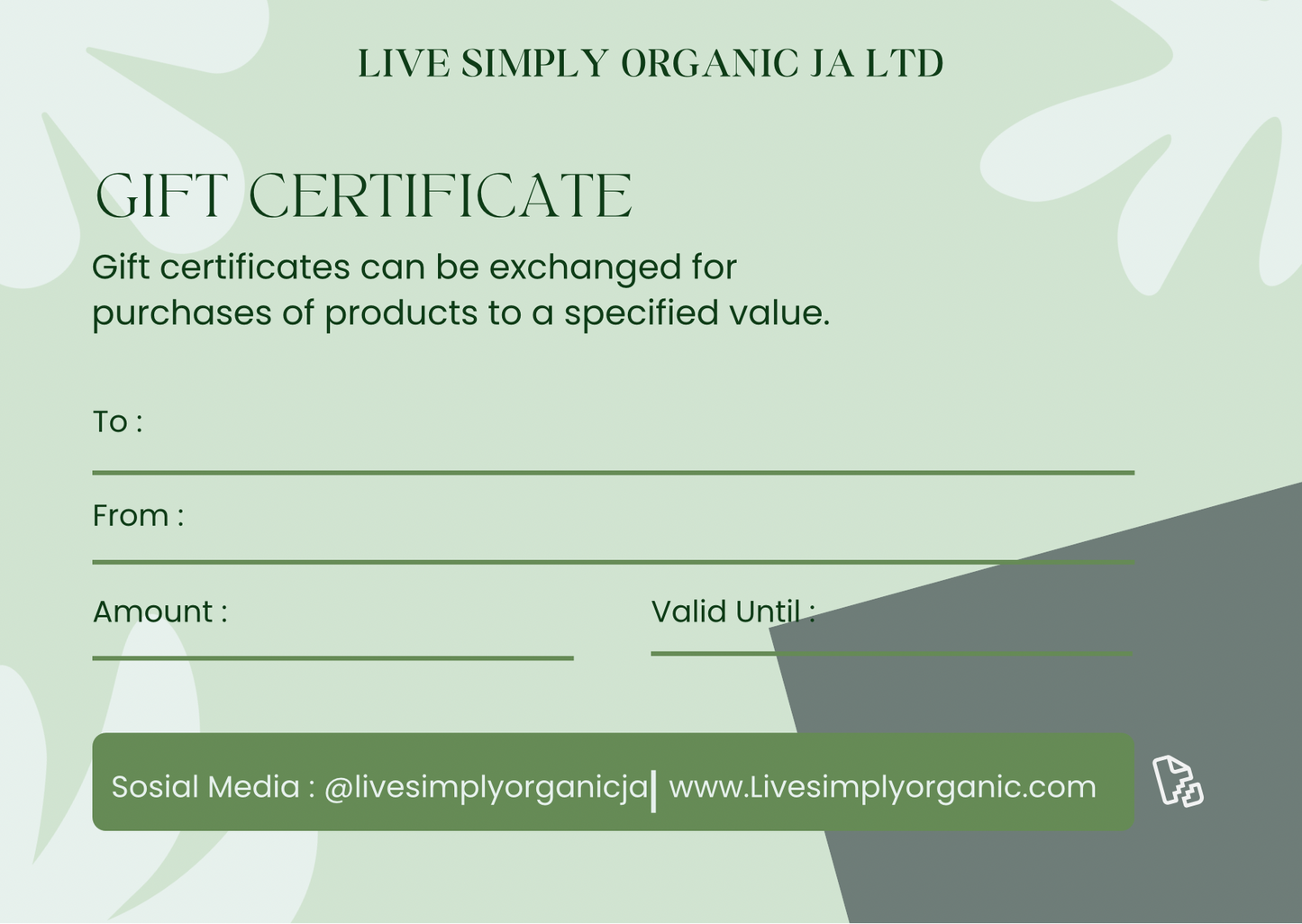 Live Simply Organic Gift Card